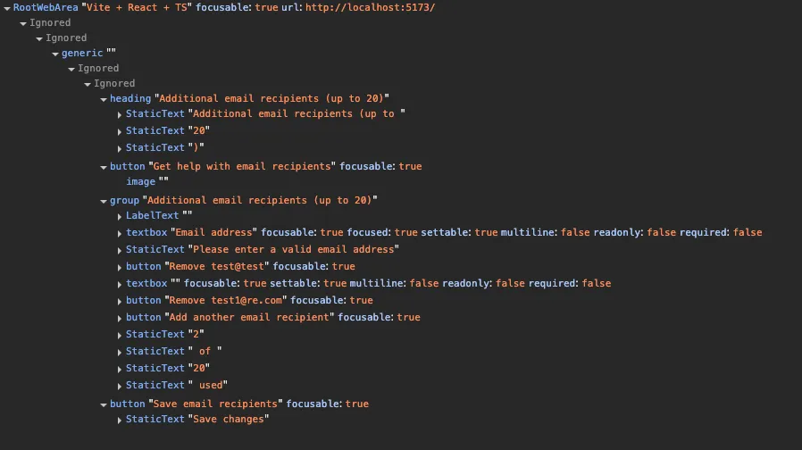 Claude, the Accessibility Object Model