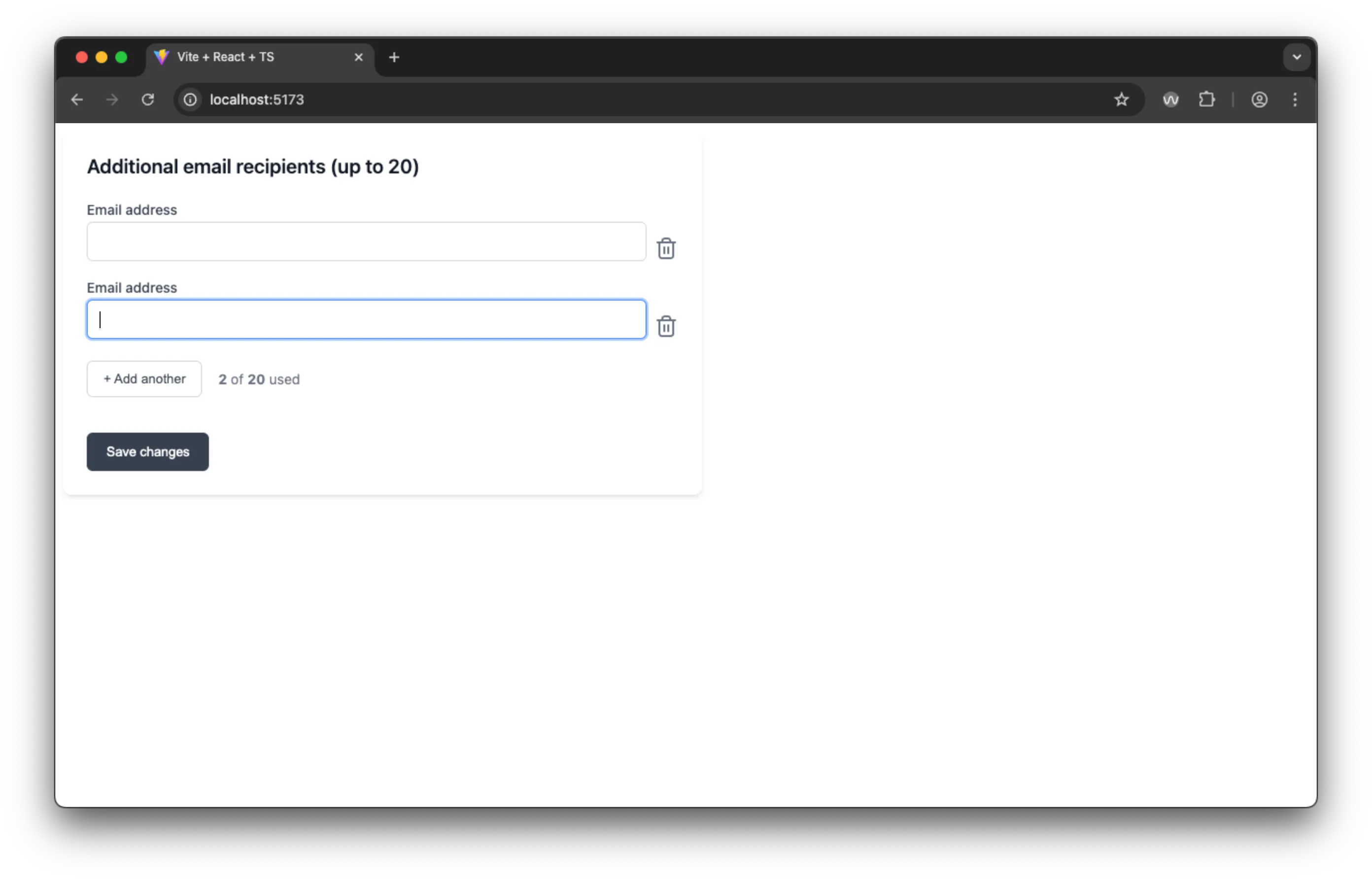 Gemini's output of 2 unfilled inputs