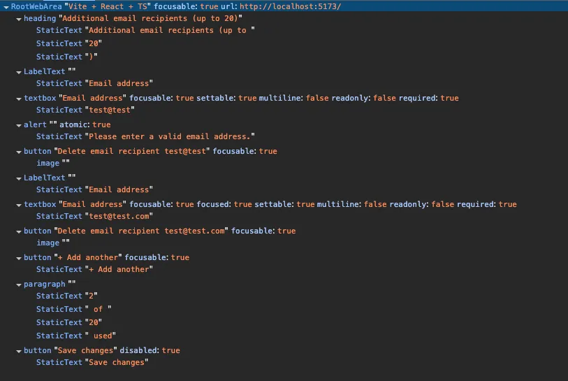 Gemini, the Accessibility Object Model