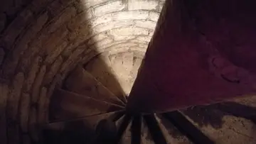A stone spiral of stairs