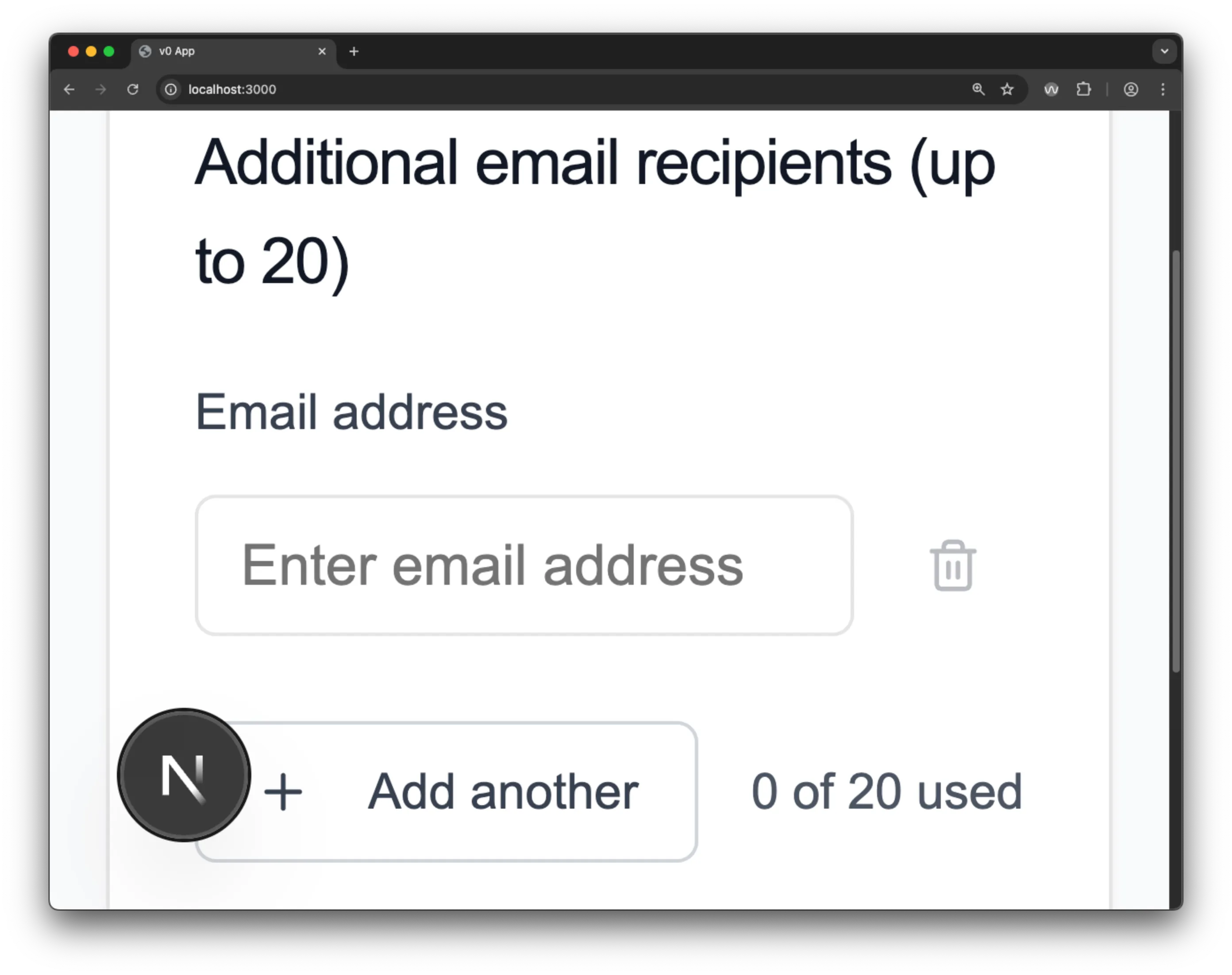 V0, the UI zoomed in to 400%